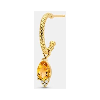 DPT Antwerp Piercing Amalfi de plata, diamante y citrino. Amarillo DPT Antwerp Piercing Amalfi de plata, diamante y citrino. Amarillo