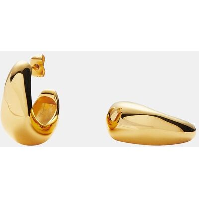 Missoma Pendientes de aro Domo Orgánico dorados. Oro Missoma Pendientes de aro Domo Orgánico dorados. Oro