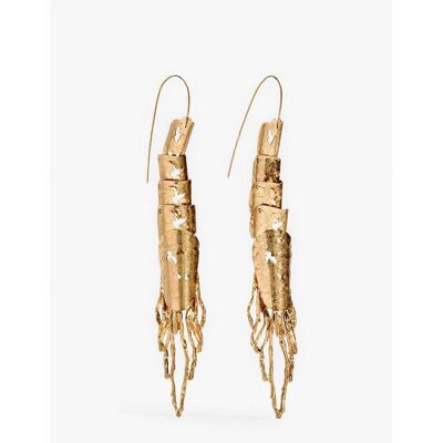 Parfois Pendientes con abalorios decorativos unidos en forma de coral. Dorado Parfois Pendientes con abalorios decorativos unidos en forma de coral. Dorado