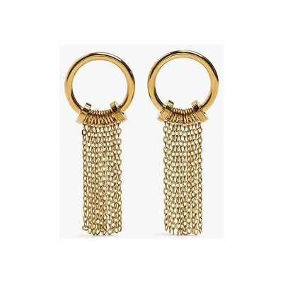 Parfois Pendientes de acero inoxidable redondos con cadenas colgantes. Dorado Parfois Pendientes de acero inoxidable redondos con cadenas colgantes. Dorado
