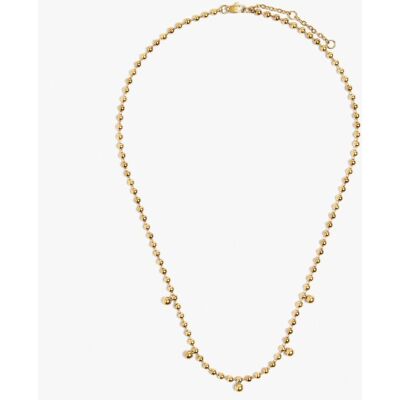 Parfois Collar de acero inoxidable corto con abalorios decorativos. Dorado Parfois Collar de acero inoxidable corto con abalorios decorativos. Dorado