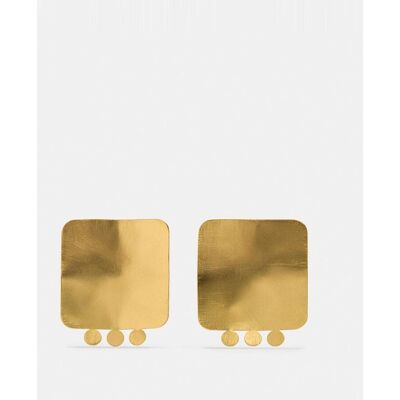 Parfois Pendientes rectangulares con abalorios colgantes. Dorado Parfois Pendientes rectangulares con abalorios colgantes. Dorado
