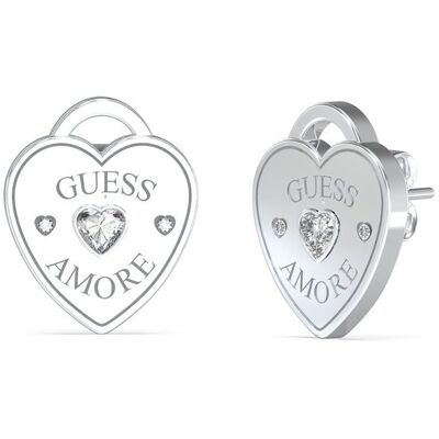 Guess Pendientes amore de acero plateado. Plata Guess Pendientes amore de acero plateado. Plata