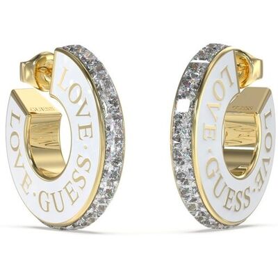 Guess Pendientes love de acero dorado. Oro Guess Pendientes love de acero dorado. Oro