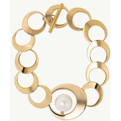 Majorica Pulsera perla dorada petra. Plateado Majorica Pulsera perla dorada petra. Plateado