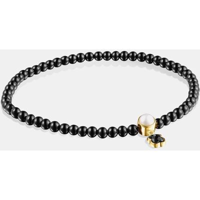 Tous Pulsera glory de ónix y bañada en oro 18 kt sobre plata con perla. Multicolor Tous Pulsera glory de ónix y bañada en oro 18 kt sobre plata con perla. Multicolor