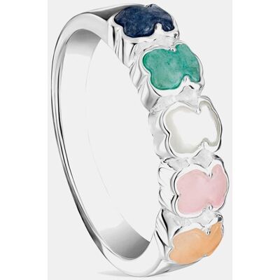 Tous Anillo mini color de plata con gemas. (11) Multicolor Tous Anillo mini color de plata con gemas. (11) Multicolor