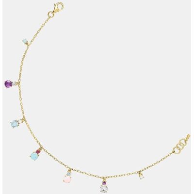 Tous Pulsera mini ivette de oro con perla y gemas. Multicolor Tous Pulsera mini ivette de oro con perla y gemas. Multicolor