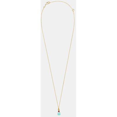 Tous Collar mini ivette de oro con amazonita y rubí. Multicolor Tous Collar mini ivette de oro con amazonita y rubí. Multicolor