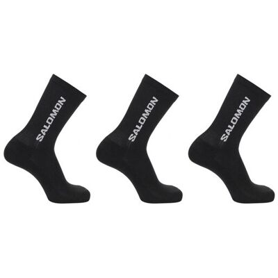 Salomon Pack 3 pares de calcetines unisex Everyday Crew . (L) Negro Salomon Pack 3 pares de calcetines unisex Everyday Crew . (L) Negro