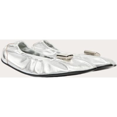 MM6 Maison Margiela Bailarinas Lock de piel. (36) Plata MM6 Maison Margiela Bailarinas Lock de piel. (36) Plata