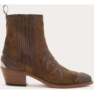 Sartore Botines estilo cowboy de ante. (39) Marrón Sartore Botines estilo cowboy de ante. (39) Marrón