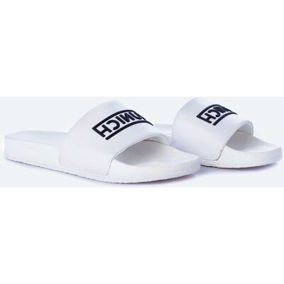 Munich Zapatilla casual de hombre FLAT SLIDER 3D LOGO WHITE . (36) Blanco Munich Zapatilla casual de hombre FLAT SLIDER 3D LOGO WHITE . (36) Blanco