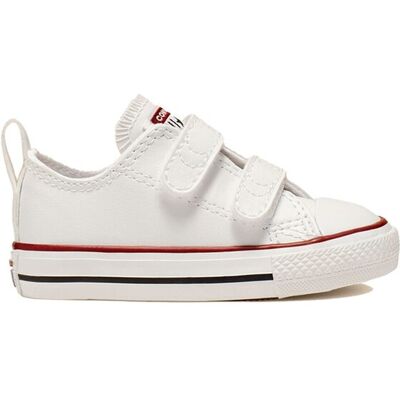 Converse Zapatillas casual de bebés-niños Chuck Taylor All Star 2V Baja Piel . (21) Blanco Converse Zapatillas casual de bebés-niños Chuck Taylor All Star 2V Baja Piel . (21) Blanco