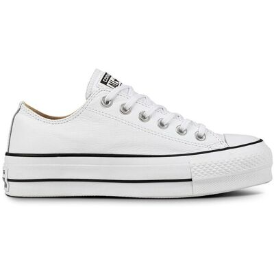 Converse Zapatillas casual de mujer Chuck Taylor All Star Lift Clean Platform Baja Piel . (37) Blanco Converse Zapatillas casual de mujer Chuck Taylor All Star Lift Clean Platform Baja Piel . (37) Blanco