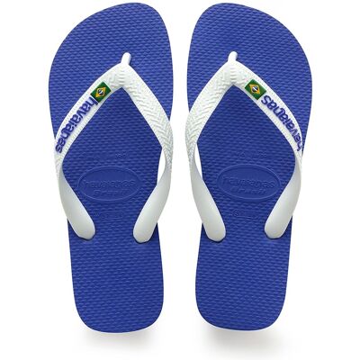 Havaianas Chanclas unisex Brasil Logo . (43-44) Azul / Blanco Havaianas Chanclas unisex Brasil Logo . (43-44) Azul / Blanco