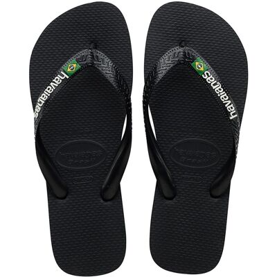 Havaianas Chanclas unisex Brasil Logo . (43-44) Negro Havaianas Chanclas unisex Brasil Logo . (43-44) Negro