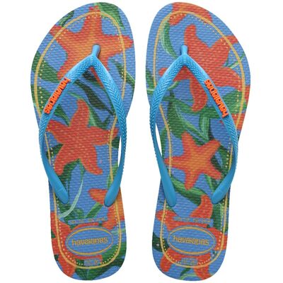 Havaianas Chanclas Mujer Hav. Slim Tropical Turquoise 412 . (41-42) Estampado / Azul Havaianas Chanclas Mujer Hav. Slim Tropical Turquoise 412 . (41-42) Estampado / Azul