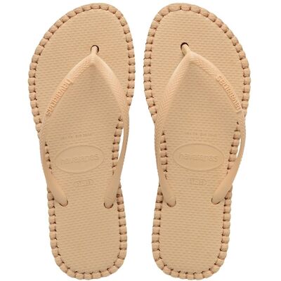 Havaianas Chanclas Mujer Hav. Slim Flatform Loop Golden-Golden 412 . (41-42) Natural Havaianas Chanclas Mujer Hav. Slim Flatform Loop Golden-Golden 412 . (41-42) Natural