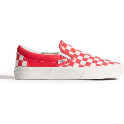 Vans Classic Slip-On Beaded White Checkerboard para mujer. (40) Rojo / Blanco Vans Classic Slip-On Beaded White Checkerboard para mujer. (40) Rojo / Blanco