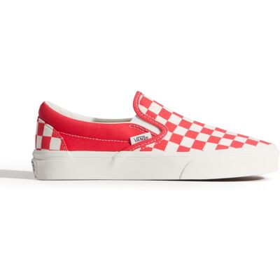 Vans Classic Slip-On Beaded White Checkerboard para mujer. (40,5) Rojo / Blanco Vans Classic Slip-On Beaded White Checkerboard para mujer. (40,5) Rojo / Blanco