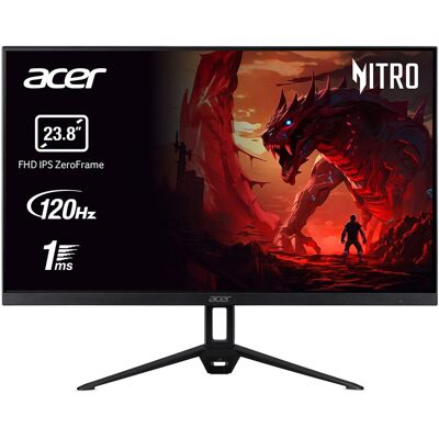 Acer Monitor PC Gaming 60cm (23,8") Nitro KG243YG0bmix, 120 Hz Full HD ZeroFrame IPS, AdaptiveSync. Negro Acer Monitor PC Gaming 60cm (23,8") Nitro KG243YG0bmix, 120 Hz Full HD ZeroFrame IPS, AdaptiveSync. Negro