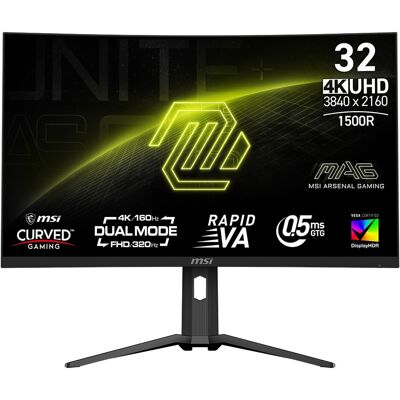 MSI Monitor PC Gaming curvo 80cm (31,5") MAG 321CUPDF, 160 Hz UHD 4K. Negro MSI Monitor PC Gaming curvo 80cm (31,5") MAG 321CUPDF, 160 Hz UHD 4K. Negro