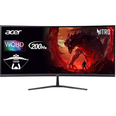Acer Monitor PC Gaming 86,3cm (34") Nitro ED340CURX0BMIIPX, 200Hz, UltraWide QHD. Negro Acer Monitor PC Gaming 86,3cm (34") Nitro ED340CURX0BMIIPX, 200Hz, UltraWide QHD. Negro