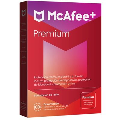 Mcafee + Premium Familiar, dispositivos ilimitados (Windows-Mac-Android-iOS), Suscripción de 1 año. Mcafee + Premium Familiar, dispositivos ilimitados (Windows-Mac-Android-iOS), Suscripción de 1 año.
