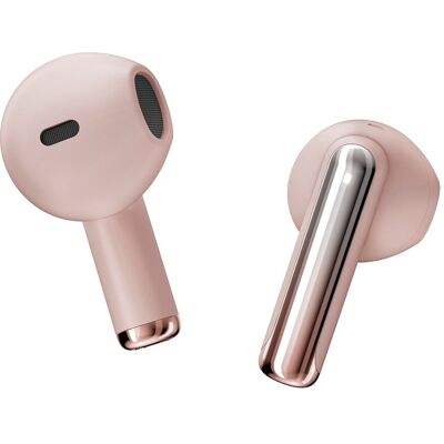 Energy Sistem Auriculares True Wireless StyleBuds Bluetooth, cancelación de ruido en micrófono, hasta 25h. autonomía y resistencia IPX. Rosa Energy Sistem Auriculares True Wireless StyleBuds Bluetooth, cancelación de ruido en micrófono, hasta 25h. autonomía y resistencia IPX. Rosa