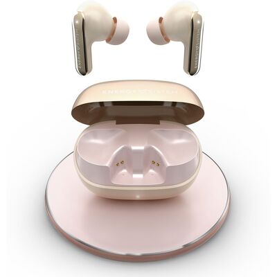 Energy Sistem Auriculares de botón Serenity ANC Ultra Bluetooth, Cancelación de Ruido Híbrida, 25h batería, Carga Inalámbrica Qi, Resi. Rosa Energy Sistem Auriculares de botón Serenity ANC Ultra Bluetooth, Cancelación de Ruido Híbrida, 25h batería, Carga Inalámbrica Qi, Resi. Rosa