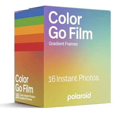 Polaroid Pack doble de película Color Go Gradient Frames para cámara Go. Polaroid Pack doble de película Color Go Gradient Frames para cámara Go.