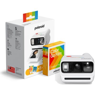 Polaroid Cámara instanánea analógica Go Generación 3 + 8 fotos. Polaroid Cámara instanánea analógica Go Generación 3 + 8 fotos.