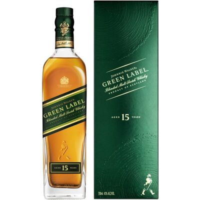 Johnnie Walker Estuche whisky escocés Green Label 15 años. Johnnie Walker Estuche whisky escocés Green Label 15 años.
