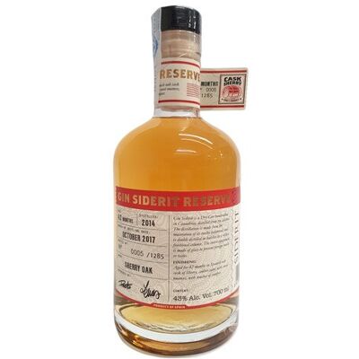 Siderit Ginebra Reserve Cash Sherry . Siderit Ginebra Reserve Cash Sherry .