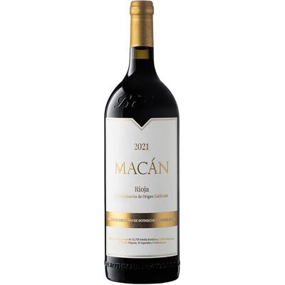 Vega+ Vino tinto Macán tempranillo 2021 Rioja Mágnum. Vega+ Vino tinto Macán tempranillo 2021 Rioja Mágnum.