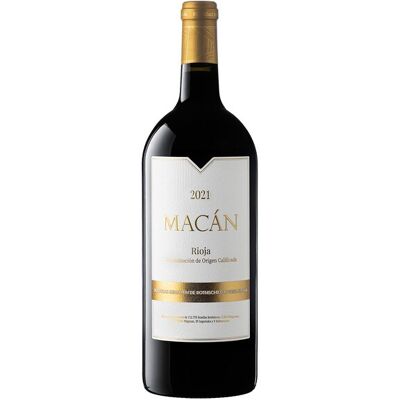Vega+ Vino tinto Macán tempranillo 2021 Rioja Doble Mágnum. Vega+ Vino tinto Macán tempranillo 2021 Rioja Doble Mágnum.