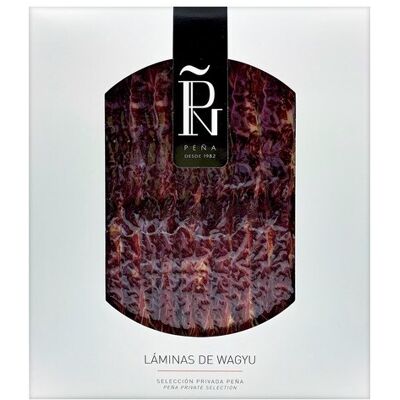 Peña Cecina loncheada de Wagyu Selección privada . Peña Cecina loncheada de Wagyu Selección privada .