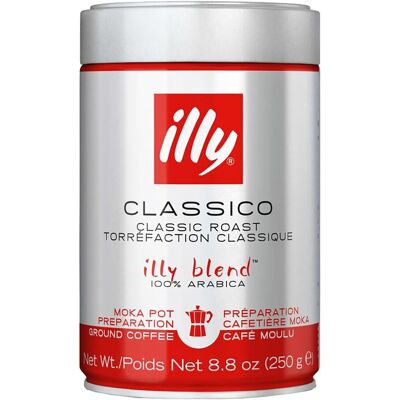 Illy Café molido moka tueste clásico blend 100% Arábica. Illy Café molido moka tueste clásico blend 100% Arábica.