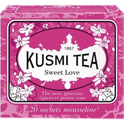 Té negro orgánico Sweet Love - Bolsitas y suelto Kusmi Té negro orgánico Sweet Love - Bolsitas y suelto Kusmi