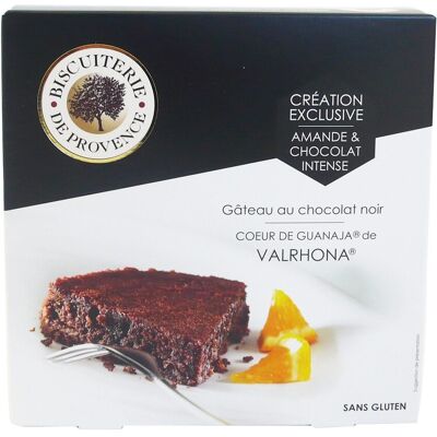 Biscuiterie de Provence Tarta de almendra y chocolate negro corazón de Guanaja Valrhona . Biscuiterie de Provence Tarta de almendra y chocolate negro corazón de Guanaja Valrhona .