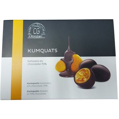 Club del Gourmet Kumquat natural confitado bañados en chocolate negro al 70% . Club del Gourmet Kumquat natural confitado bañados en chocolate negro al 70% .