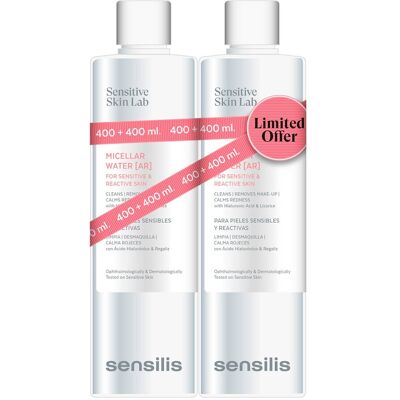 Agua Micelar Sensilis - Piel sensible y reactiva - 2x400ml Agua Micelar Sensilis - Piel sensible y reactiva - 2x400ml