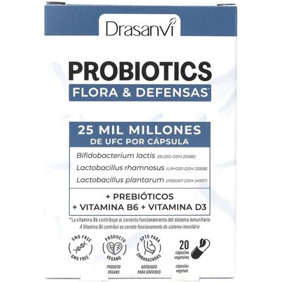 Drasanvi 20 Cápsulas Probiotics Flora Y Defensas . Drasanvi 20 Cápsulas Probiotics Flora Y Defensas .