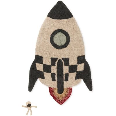 Lorena Canals Alfombra lavable de algodón Rocket. (1 X 85 X 135 Cm) Multicolor niño Lorena Canals Alfombra lavable de algodón Rocket. (1 X 85 X 135 Cm) Multicolor niño