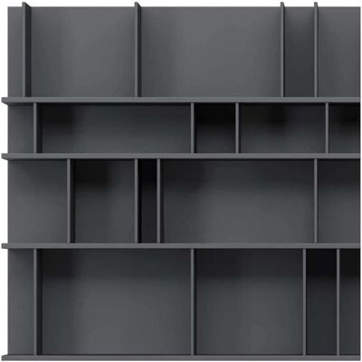 BoConcept Estantería de melamina lacada Como . Gris oscuro BoConcept Estantería de melamina lacada Como . Gris oscuro