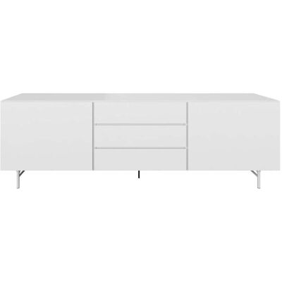 BoConcept Aparador lacado de 2 puertas con 3 cajones liso Lugano grande lacado . Blanco mate BoConcept Aparador lacado de 2 puertas con 3 cajones liso Lugano grande lacado . Blanco mate