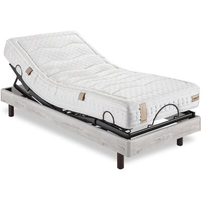 Dunlopillo Conjunto de colchón de visco y base articulada con mando inalámbrico Aran . (Cama 90 x 190 cm) Gris Dunlopillo Conjunto de colchón de visco y base articulada con mando inalámbrico Aran . (Cama 90 x 190 cm) Gris