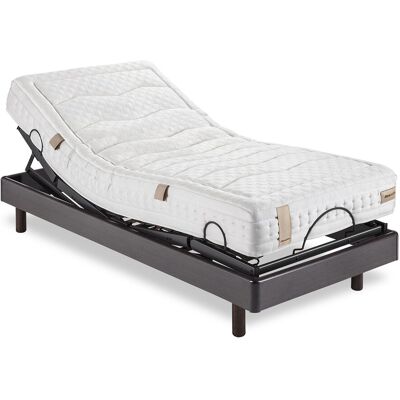 Dunlopillo Conjunto de colchón de visco y base articulada con mando inalámbrico Aran . (Cama 80 x 190 cm) Wengué Dunlopillo Conjunto de colchón de visco y base articulada con mando inalámbrico Aran . (Cama 80 x 190 cm) Wengué