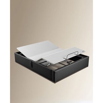 Lattoflex Canapé abatible articulado tapizado en polipiel Box Dekor Motion . (Cama 135 x 190 cm) Negro Lattoflex Canapé abatible articulado tapizado en polipiel Box Dekor Motion . (Cama 135 x 190 cm) Negro